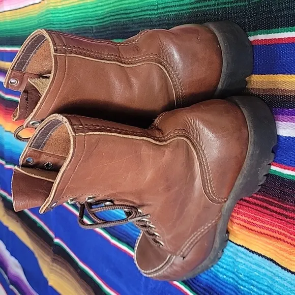 Vtg Red Wings Boots