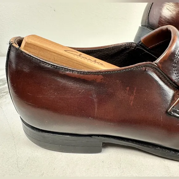 VTG Y2K Leather Classics Men's Brown Leather Slip On Loafers Dress Shoes, Sz 9.5