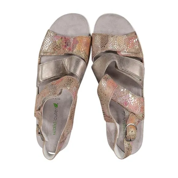 Waldlaufer Shoes Women 41 Sandals Fashion Comfort Leather Adjustable Straps Pink