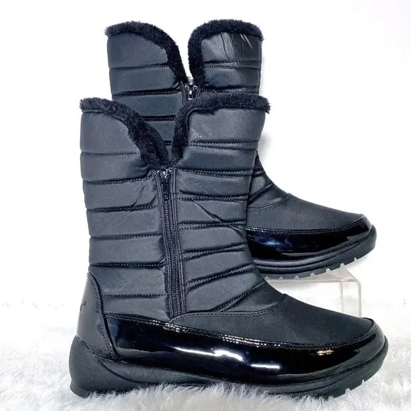 Weatherproof Black Winter Snow Boots Size 10 NWT