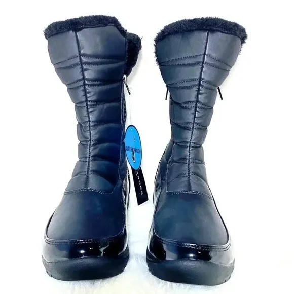 Weatherproof Black Winter Snow Boots Size 10 NWT