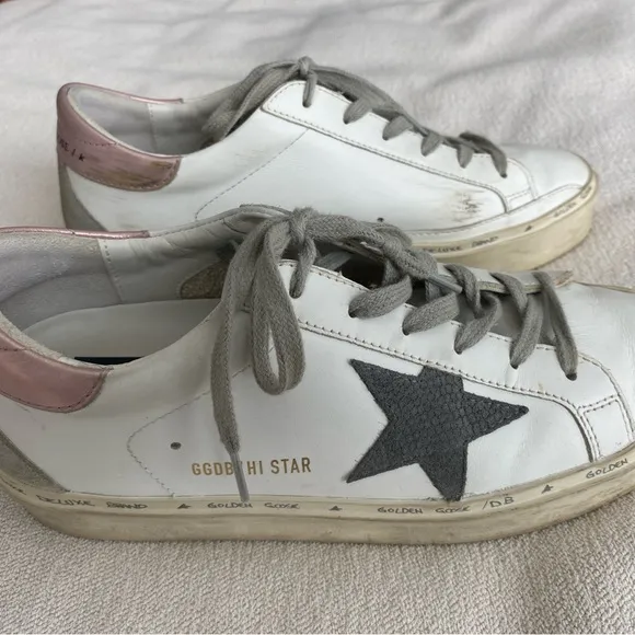 White and Gray Star Golden Goose Sneakers