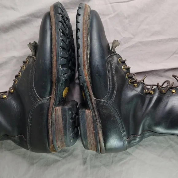 White's Smokejumper Boots Size 9.5 Black Leather Wildland Firefighting Western