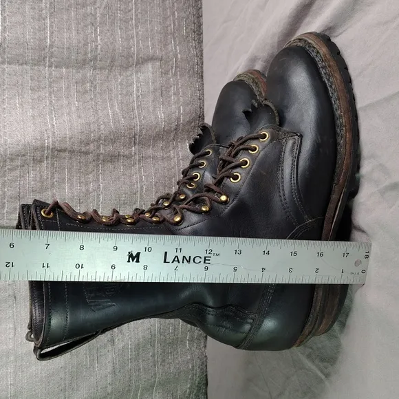 White's Smokejumper Boots Size 9.5 Black Leather Wildland Firefighting Western