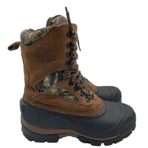 Wild Wolf Rocky Boots Brown Hunting Leather Waterproof Lined Mens Size 8 Wide