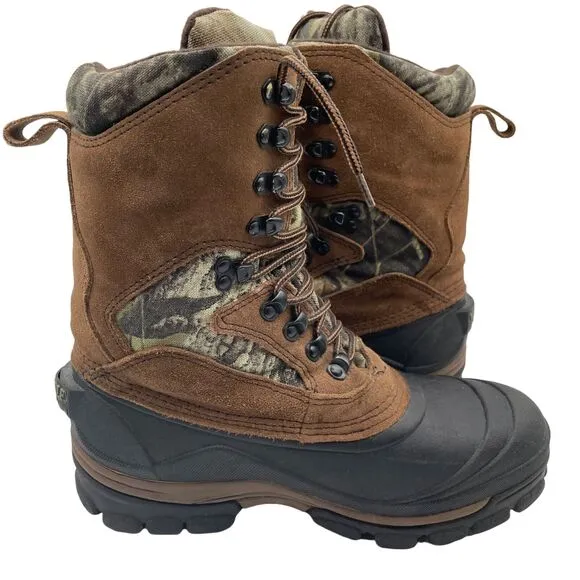 Wild Wolf Rocky Boots Brown Hunting Leather Waterproof Lined Mens Size 8 Wide