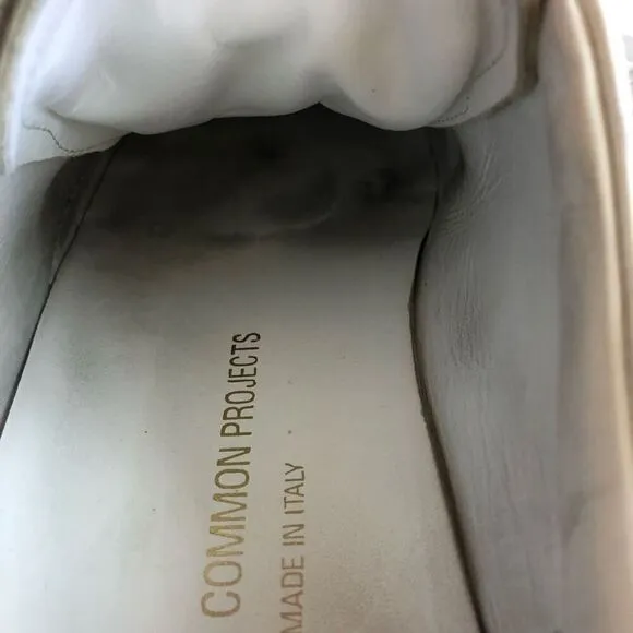 Woman by Common Projects Original Achilles White Leather Lace Up Sneakers