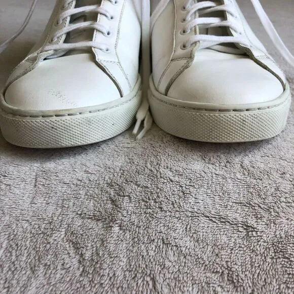 Woman by Common Projects Original Achilles White Leather Lace Up Sneakers