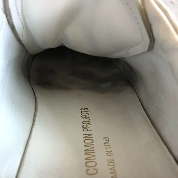 Woman by Common Projects Original Achilles White Leather Lace Up Sneakers