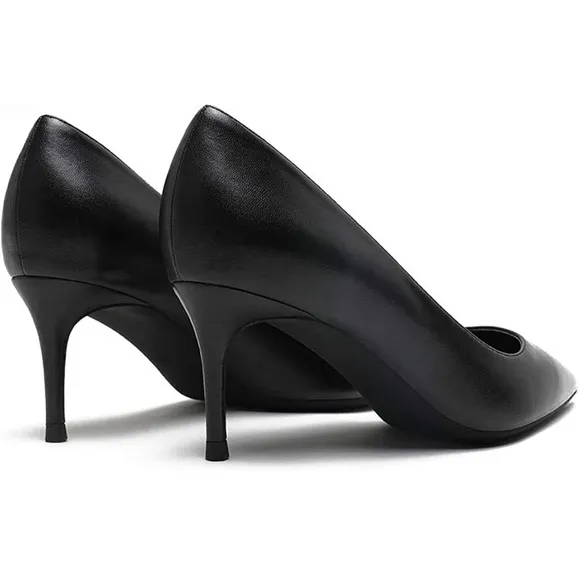 Women Fashion Pointed Toe Slip On Comfort Basic Kitten Heel Pumps Shoes Size: 9