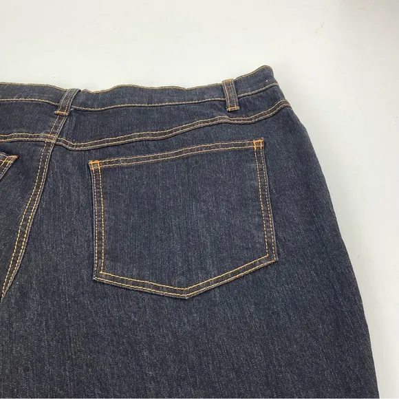 Women Within Bootcut Stretch Jean black with brown thread 14 WP