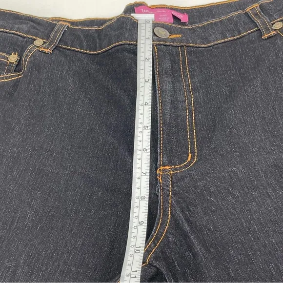 Women Within Bootcut Stretch Jean black with brown thread 14 WP