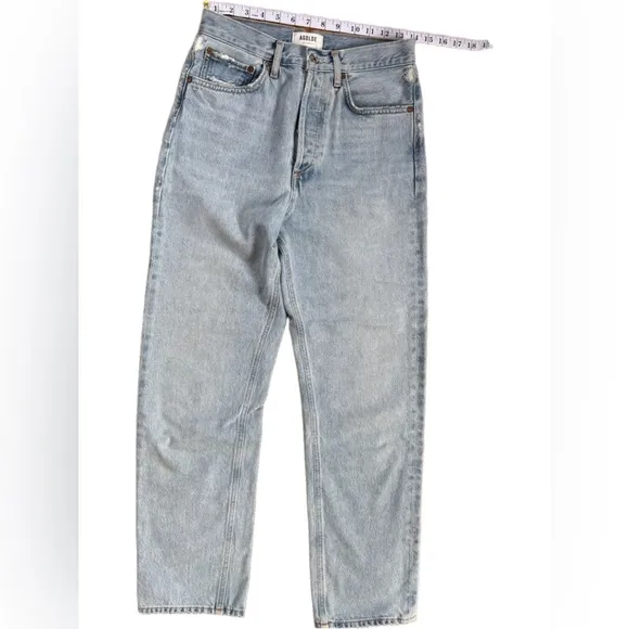 Women’s Agolde High Rise 90s Style Straight Light Wash Blue Jeans Size 26