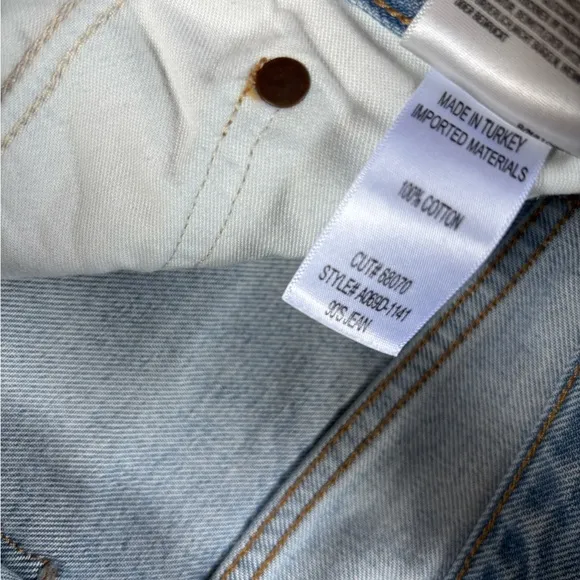 Women’s Agolde High Rise 90s Style Straight Light Wash Blue Jeans Size 26