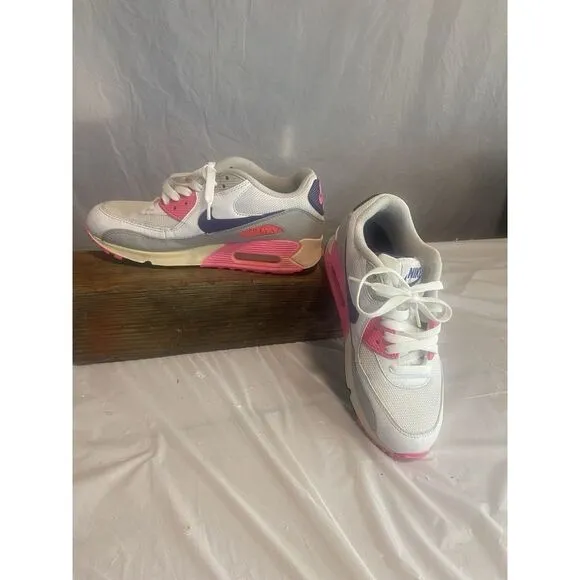 Women's Air Max 90 Laser Pink Classic Concord Tennis Shoes-Size 6.5-Nice‎