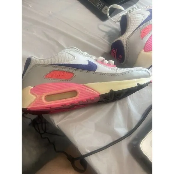 Women's Air Max 90 Laser Pink Classic Concord Tennis Shoes-Size 6.5-Nice‎