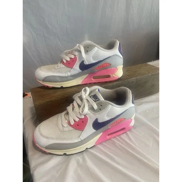 Women's Air Max 90 Laser Pink Classic Concord Tennis Shoes-Size 6.5-Nice‎