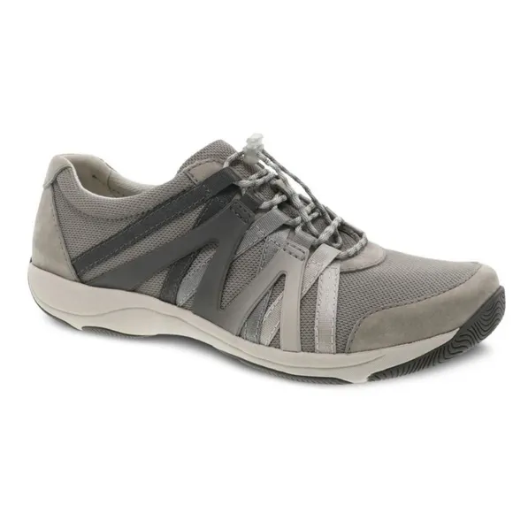 Women's Dansko Henriette Grey Mesh and Suede Sneakers Size 41