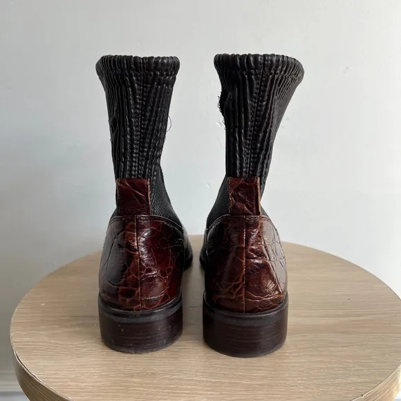Women's Louise et Cie Brown Leather Ankle Boots Size 8.5