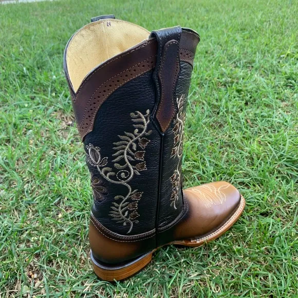 Women's Mexican Handcraft Cowgirl Western Rodeo Boots Bota Mujer Vaquera 701