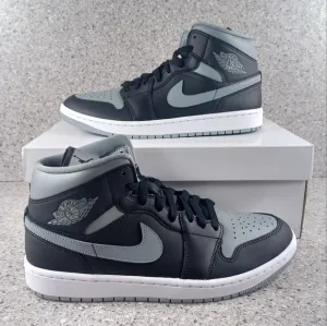 Women's Nike Air Jordan 1 Mid Shadow Black Grey Sneakers - Size 11 &amp; 12 …
