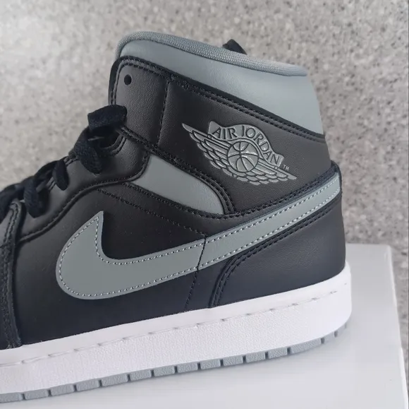 Women's Nike Air Jordan 1 Mid Shadow Black Grey Sneakers - Size 11 &amp; 12 …