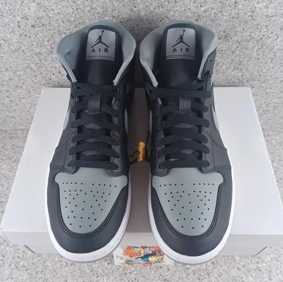 Women's Nike Air Jordan 1 Mid Shadow Black Grey Sneakers - Size 11 &amp; 12 …