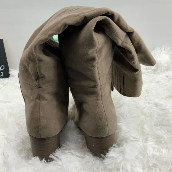 Womens Old Navy Faux Suede Slouch Boot's Tan 9