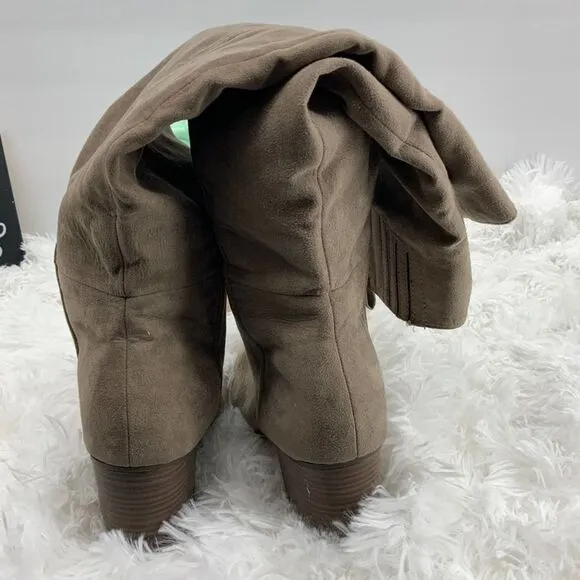Womens Old Navy Faux Suede Slouch Boot's Tan 9