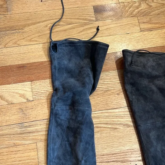 Women's Over-the-Knee Black Suede Boots