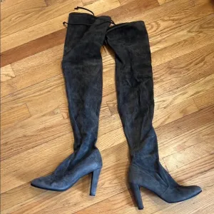 Women's Over-the-Knee Black Suede Boots
