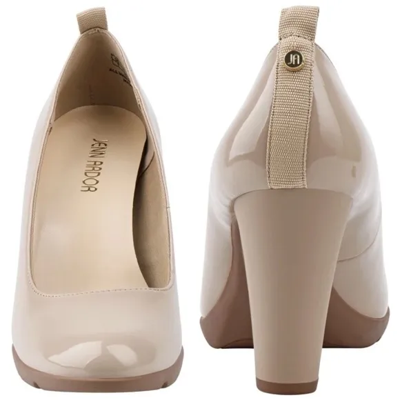 ✨Women's Pumps Closed Round Toe Block Chunky High Heels 3 Inch Shoes