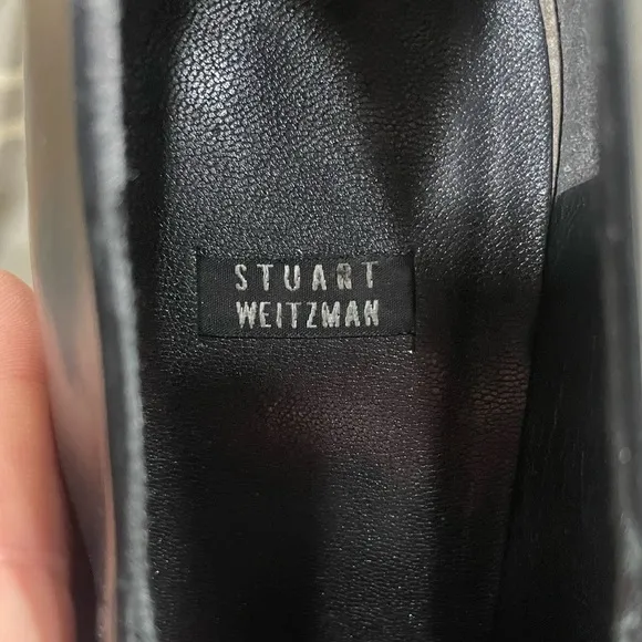Women's Stuart WEITZMAN Black Pointed Toe Ankle Booties size 12