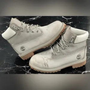 Women's Timberland® Premium 6-Inch Gray/White Leather Waterproof Size 6