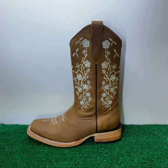 WOMEN'S WESTERN RODEO COWGIRL BOOTS GENUINE LEATHER LADIES BOTA VAQUERA MUJER