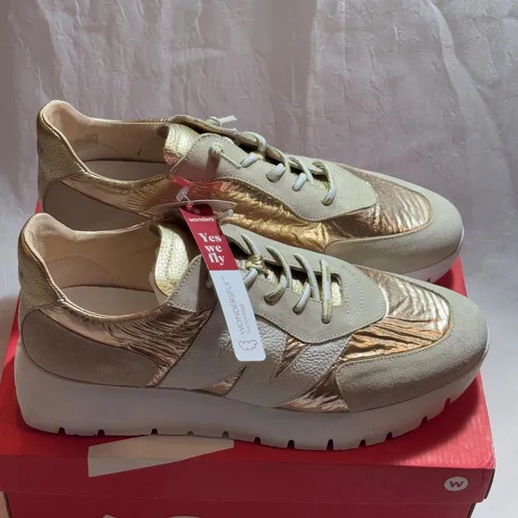 Wonders Talla Women’s Sneakers Sz41 Plat/Beige