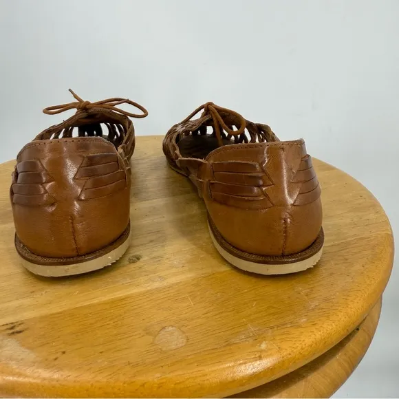 Woodbridge made in Brazil vintage genuine leather upper woven loafer 8.5 B