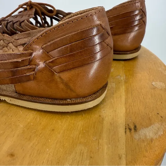 Woodbridge made in Brazil vintage genuine leather upper woven loafer 8.5 B