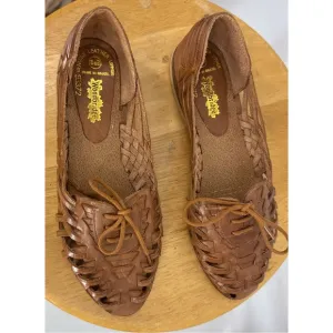 Woodbridge made in Brazil vintage genuine leather upper woven loafer 8.5 B