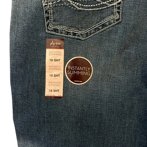 Wrangler Aura Instantly Slimming Jean 16 Short New