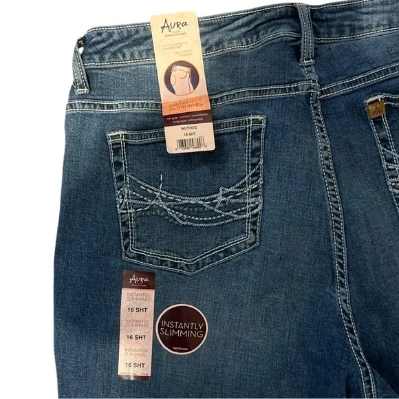 Wrangler Aura Instantly Slimming Jean 16 Short New
