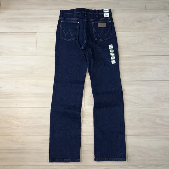 Wrangler Jeans Mens 32x32 Slim Fit Cowboy Cut Rodeo Blue Denim Jeans Western New