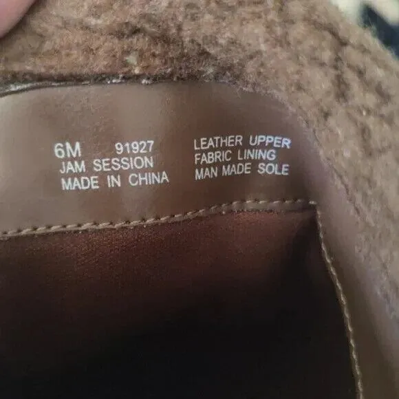 Y2K Kenneth Cole Reaction Brown Suede Knee High Wedge Boots Size US 6