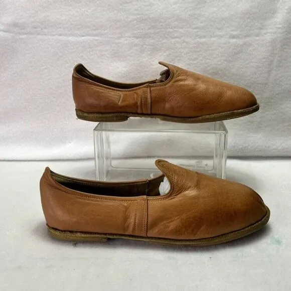 Yeminici Shoes Womens EU 40 Brown Leather Handmade Turkish Classic Slip-On