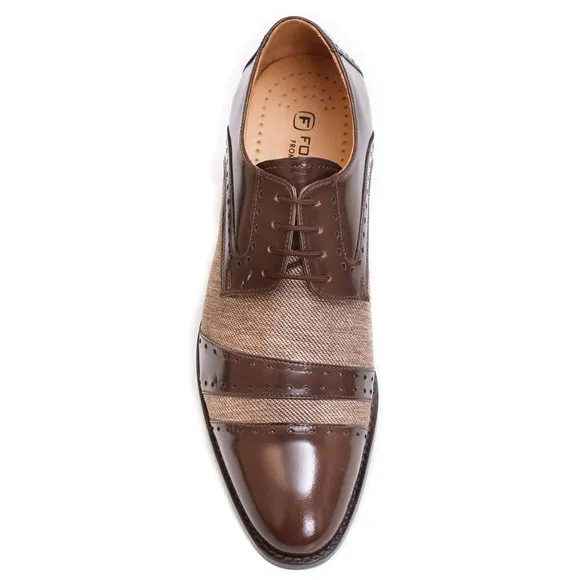 Yuma Leather, Textile Derby Style Dress Shoes