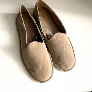 Zara Beige Suede Classic Simple Minimalist Flat Espdrilles 11