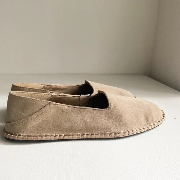 Zara Beige Suede Classic Simple Minimalist Flat Espdrilles 11