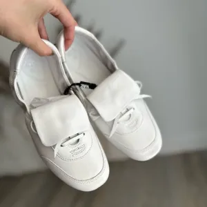 ZARA LACE-UP LOW HEEL LEATHER SHOES