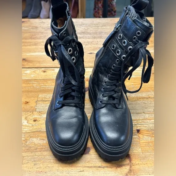 Zara Premium Combat Boots
