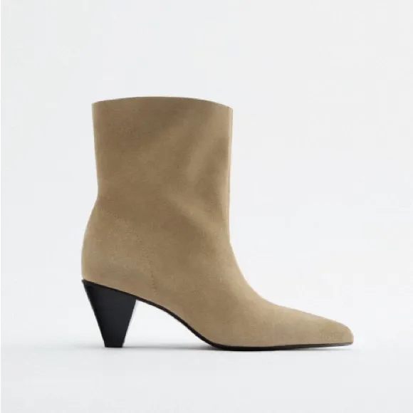 Zara Soft Suede ankle boots